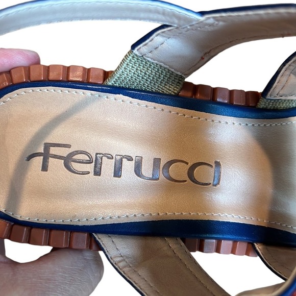 FERRUCCI Red and Blue Women's Sandals - Picture 6 of 9